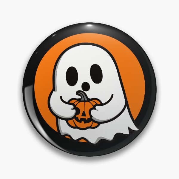 Item preview,  Halloween Ghost with Pumpkin | Spooky Cute Black designed and sold by ArtCornerStudio.