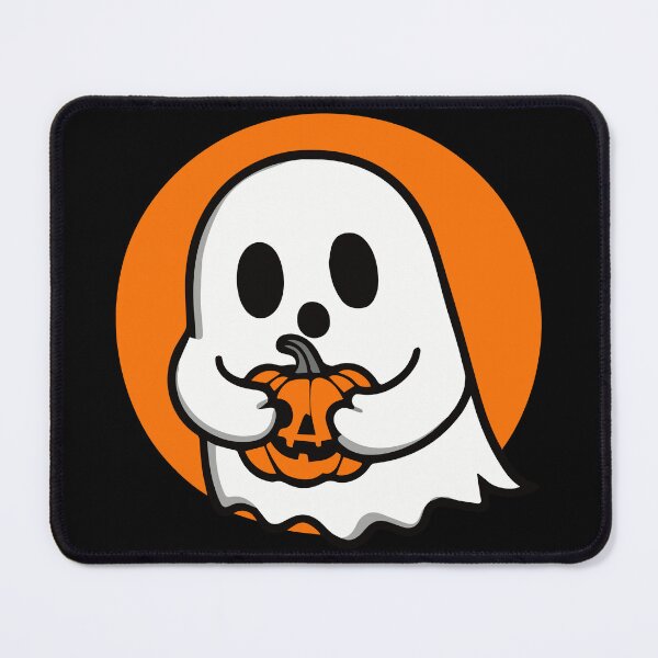 Item preview,  Halloween Ghost with Pumpkin | Spooky Cute Black designed and sold by ArtCornerStudio.