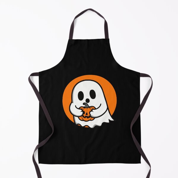 Item preview,  Halloween Ghost with Pumpkin | Spooky Cute Black designed and sold by ArtCornerStudio.