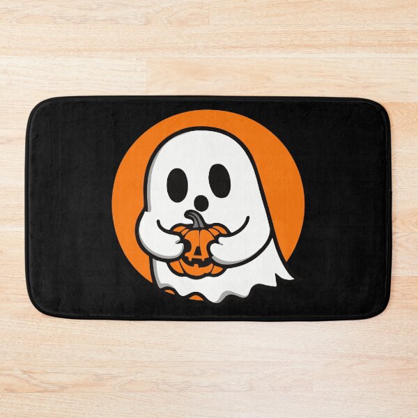 Item preview,  Halloween Ghost with Pumpkin | Spooky Cute Black designed and sold by ArtCornerStudio.