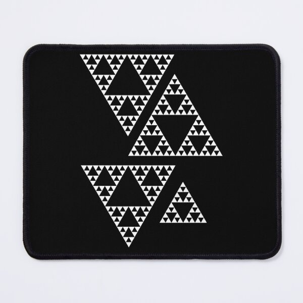 Item preview, Four White Sierpinski Triangles Fractal Geometry Math Shapes Mania designed and sold by Shapes-Mania.