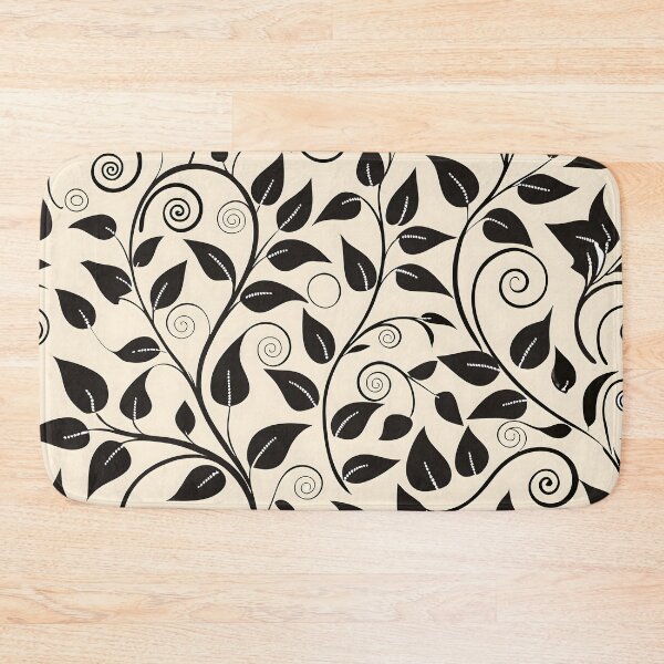 Item preview, Elegant Black Organic Leaf Pattern Floral Design Home Decor designed and sold by Rostislav Bouda.