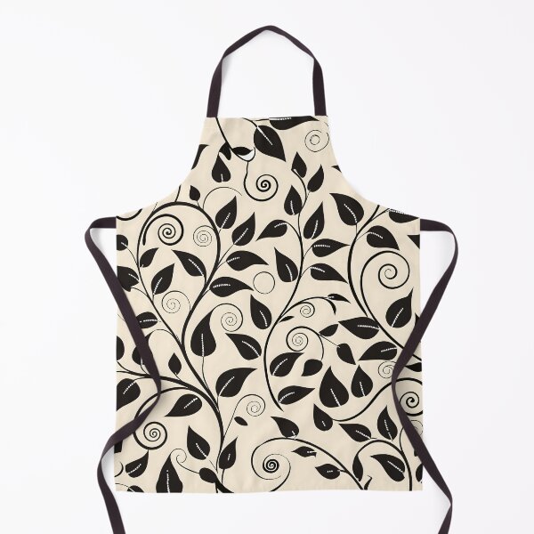 Item preview, Elegant Black Organic Leaf Pattern Floral Design Home Decor designed and sold by Rostislav Bouda.
