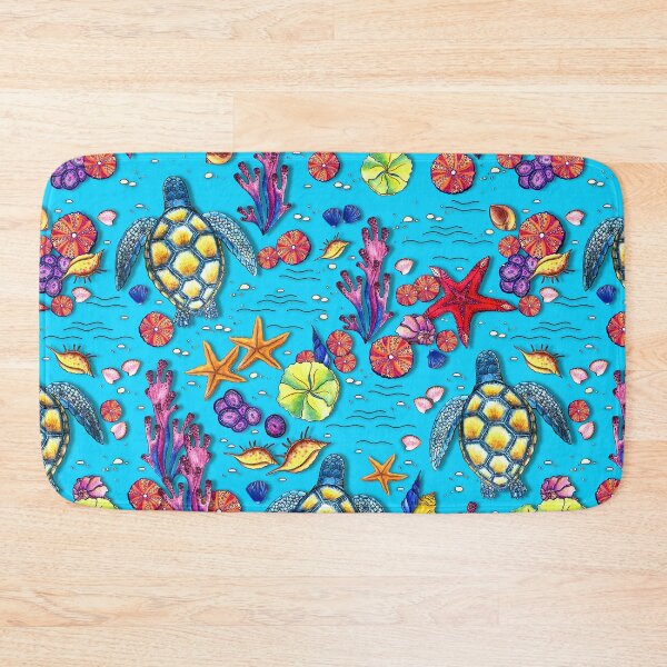 Item preview, Sea Turtles, Bright Blue Version designed and sold by Alex  Blud.