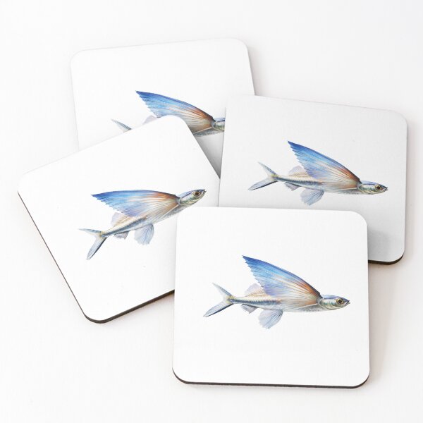 Item preview,  Flyingfish  has elongated pectoral fins spread wide like wings, glistening  designed and sold by wonderisland.