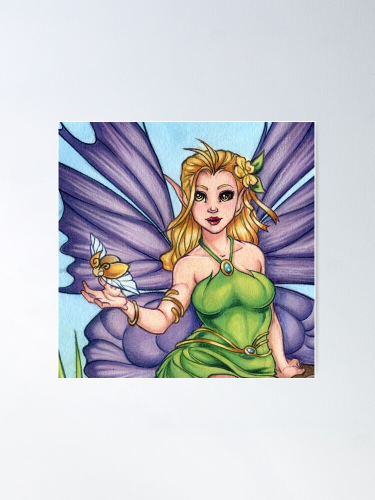 Alternate view of Woodland Fairy Friend  Poster