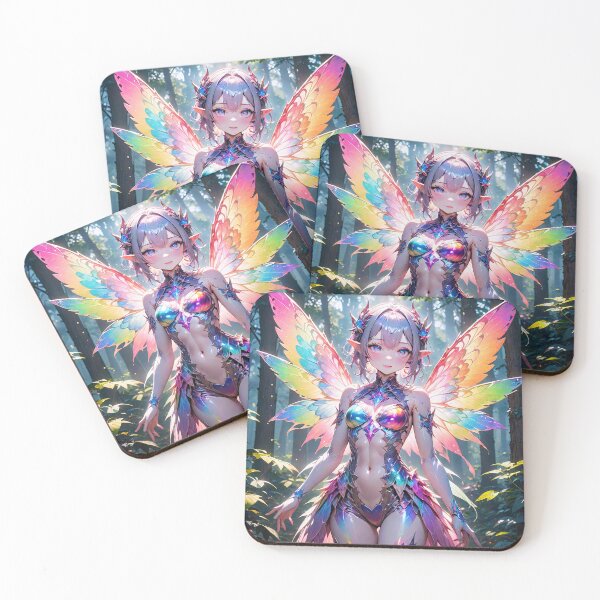 Item preview, Anime elven girl fairy neon portrait art designed and sold by TheArtistOf2022.