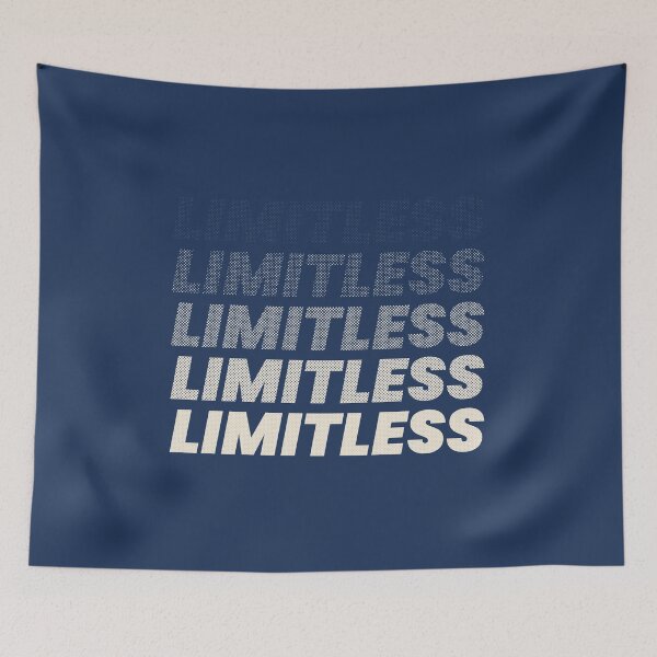Item preview, Fading bold typography 'Limitless' inspiring design designed and sold by trepiu.