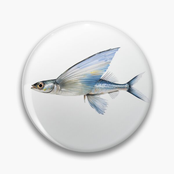 Item preview, Flyingfish  has elongated pectoral fins spread wide like wings, glistening  designed and sold by wonderisland.