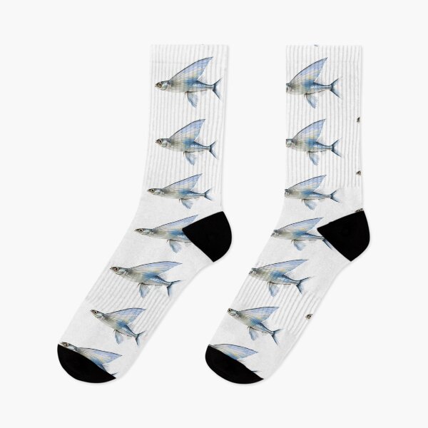 Item preview, Flyingfish  has elongated pectoral fins spread wide like wings, glistening  designed and sold by wonderisland.