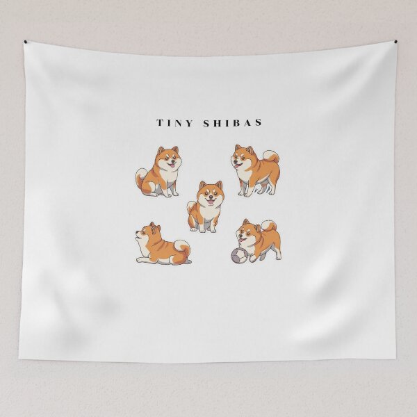 Item preview, Tiny Shibas designed and sold by Playful Strokes pom@pom.