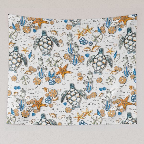Item preview, Sea Turtles on a white background designed and sold by Alex  Blud.