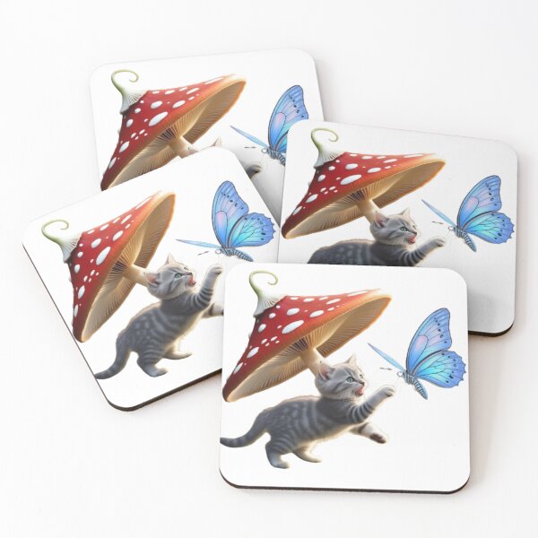Item preview, Cute kitten with butterfly sticker. designed and sold by Vegasstickers.