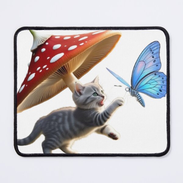 Item preview, Cute kitten with butterfly sticker. designed and sold by Vegasstickers.