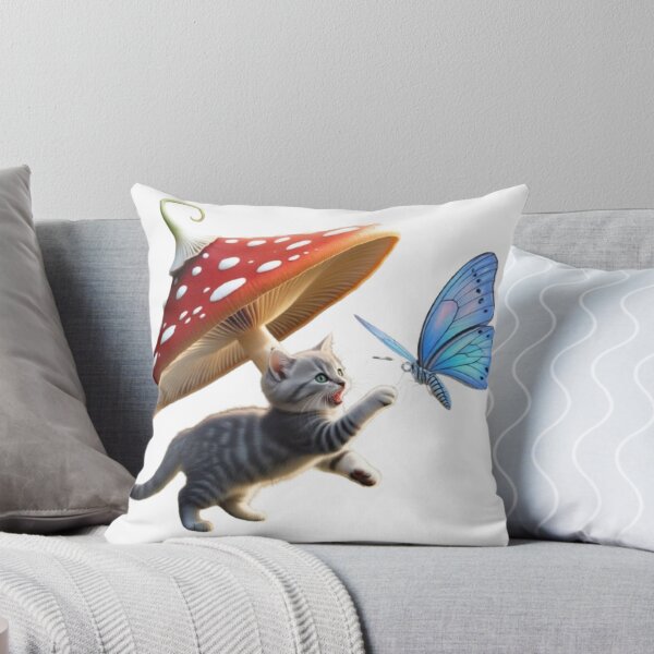 Item preview, Cute kitten with butterfly sticker. designed and sold by Vegasstickers.