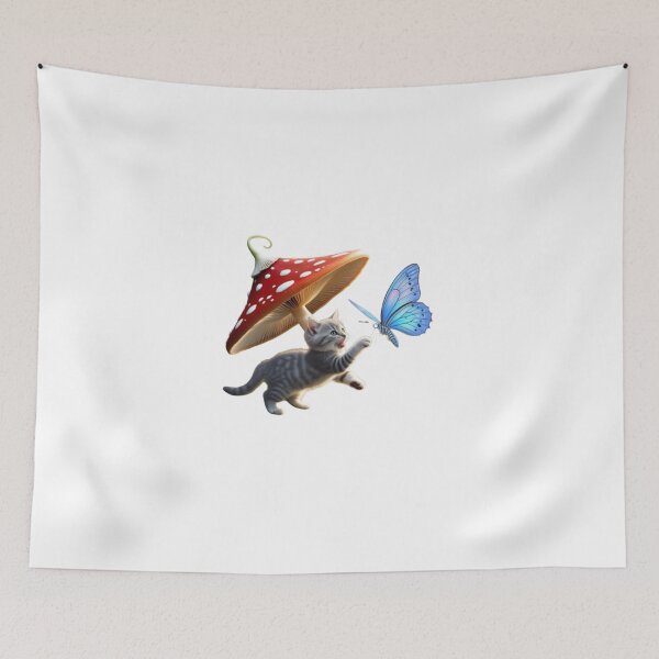 Item preview, Cute kitten with butterfly sticker. designed and sold by Vegasstickers.