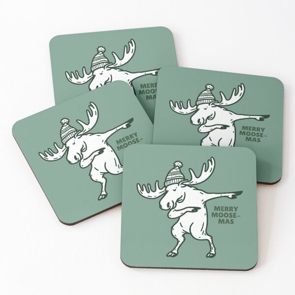 Item preview, Merry Moose-mas Funny Christmas Moose Pun designed and sold by HowToCanadian.