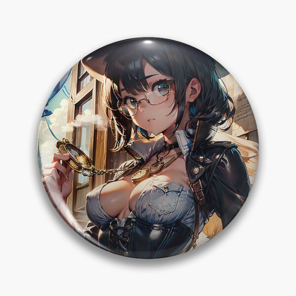 Item preview, Anime Steampunk girl in a fantasy world art designed and sold by TheArtistOf2022.