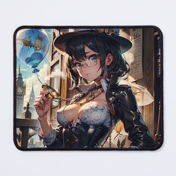 Item preview, Anime Steampunk girl in a fantasy world art designed and sold by TheArtistOf2022.