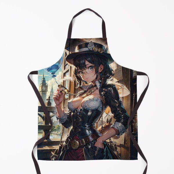 Item preview, Anime Steampunk girl in a fantasy world art designed and sold by TheArtistOf2022.