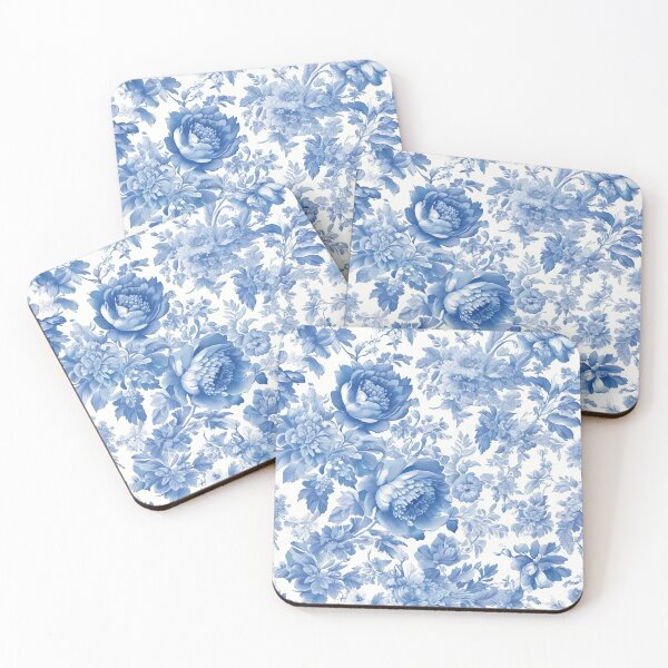 Item preview,  French Country Blue Floral Toile  designed and sold by Tamas Das.
