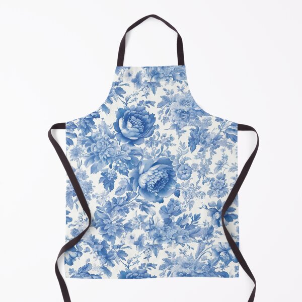 Item preview, French Country Blue Floral Toile designed and sold by Tamas Das.