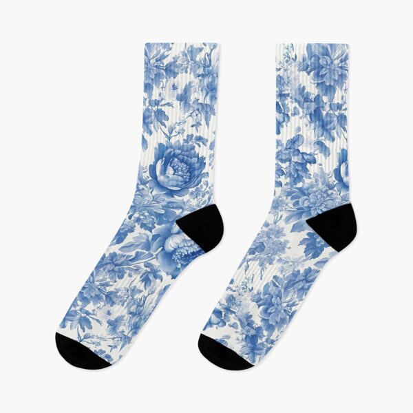 Item preview,  French Country Blue Floral Toile  designed and sold by Tamas Das.
