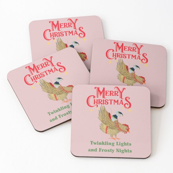 Item preview, Whimsical Christmas Mouse on Chicken Ride | 12 Days of Mousemass Holiday Art designed and sold by Jemma Jamie Skidmore.