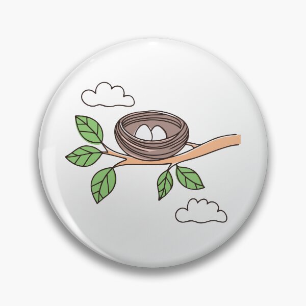 Item preview, Leaf nest with eggs on high branch designed and sold by rasagamastore.