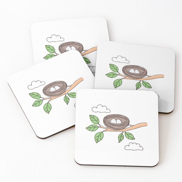 Item preview, Leaf nest with eggs on high branch designed and sold by rasagamastore.