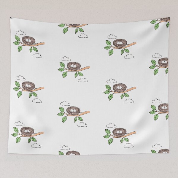 Item preview, Leaf nest with eggs on high branch designed and sold by rasagamastore.