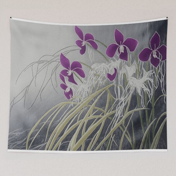 Item preview, purple orchids designed and sold by PricklyPeanut.