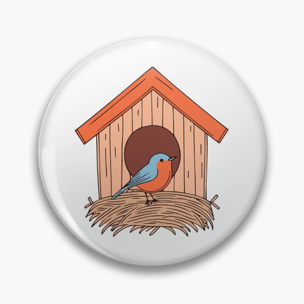 Item preview, Illustration of Robins' barn eaves nest designed and sold by rasagamastore.