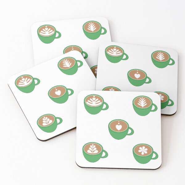 Item preview, Cute latte foam art, the green cups designed and sold by TessaPeartree.