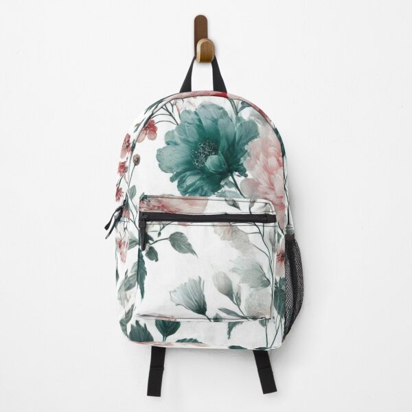 Item preview, Romantic Pink Teal Floral Pattern designed and sold by IoneShopDesign.