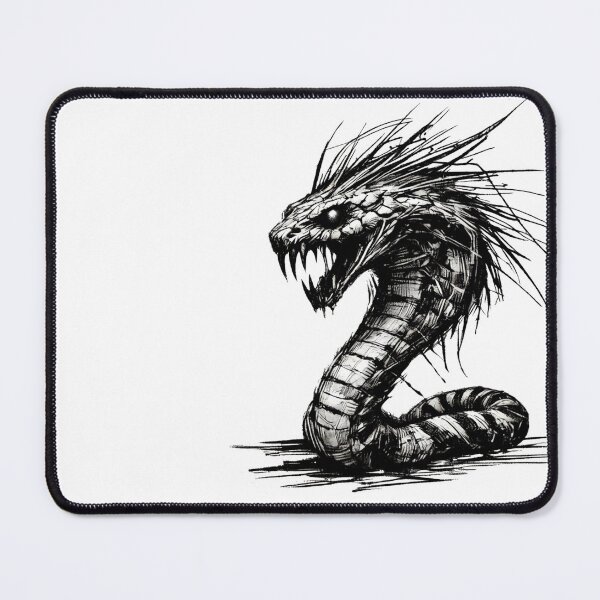 Item preview, Scruffy Monster Snake - Playful Creature designed and sold by Blink Art Studio.