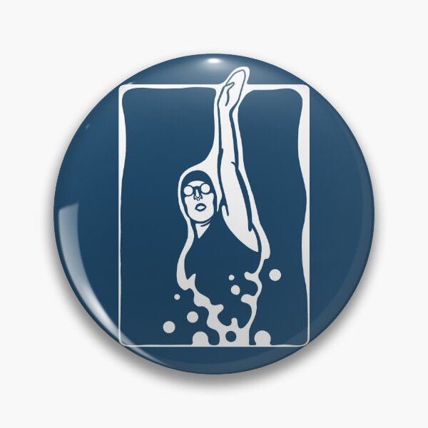 Item preview, Minimalist design for backstroke swimming pros and fans in white ink designed and sold by martodesign.