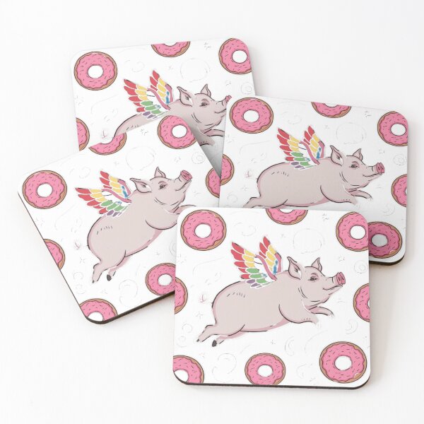 Item preview, Flying Pig with Rainbow Wings designed and sold by XquisiteFashion.