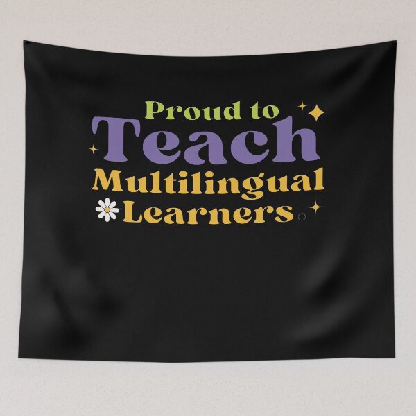 Item preview, Proud to Teach Multilingual Learners - Bilingual Educator Groovy Style designed and sold by MouDantArts.