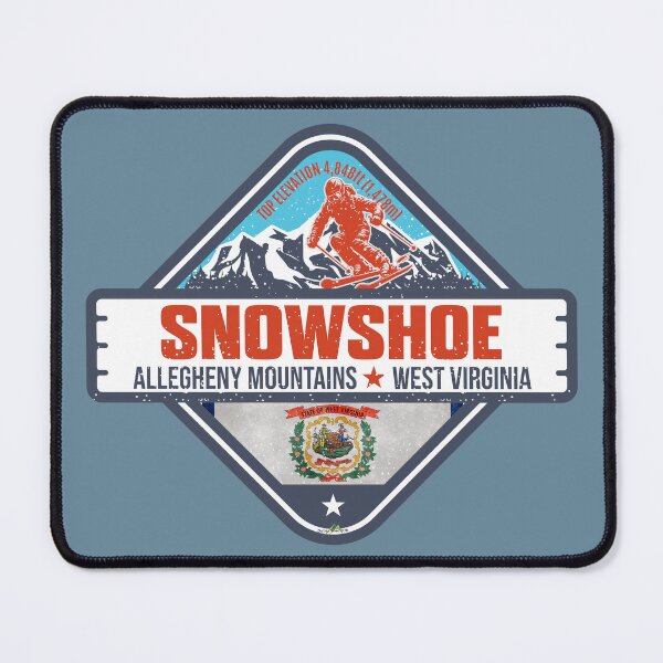 Item preview, Snowshoe Mountain West Virginia Skiing Snowboarding Sticker T-Shirt 02 designed and sold by OuterShellUK.