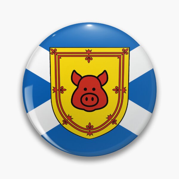 Item preview, Scottish Saltire Flag with Pig's Head Shield (bratach na h-Alba le sgiath ceann na muice) designed and sold by JonathanR1994.