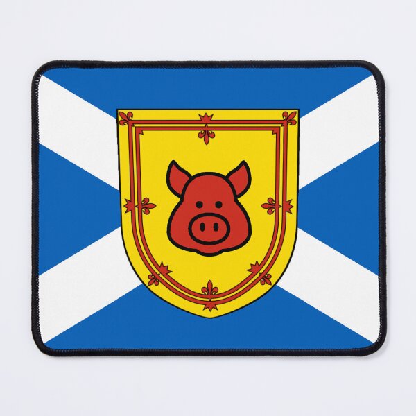 Item preview, Scottish Saltire Flag with Pig's Head Shield (bratach na h-Alba le sgiath ceann na muice) designed and sold by JonathanR1994.