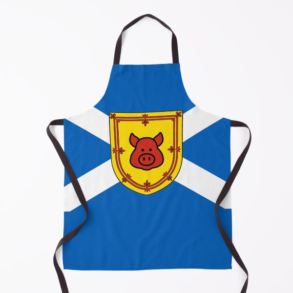 Item preview, Scottish Saltire Flag with Pig's Head Shield (bratach na h-Alba le sgiath ceann na muice) designed and sold by JonathanR1994.