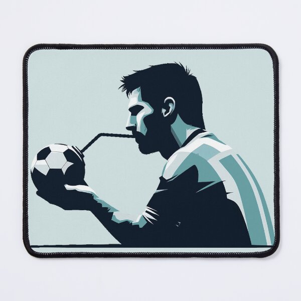 Item preview, Messi drinking mate with a ball designed and sold by delff-art.