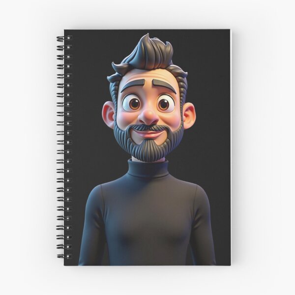 Item preview, Charming 3D Bearded Man in Sleek Black Turtleneck! designed and sold by eliteandhonor.