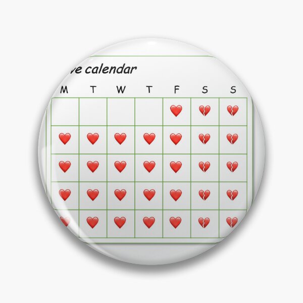 Item preview, Love calendar designed and sold by CocoBlogHD.