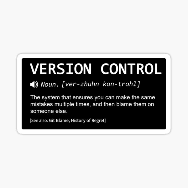 Artikel-Vorschau von VERSION CONTROL-Definition, designt und verkauft von Debug Designs.
