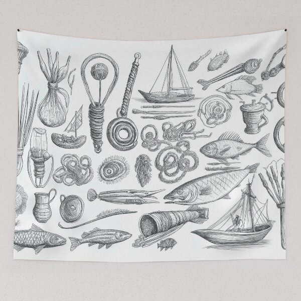 Item preview, ocean theme designed and sold by PricklyPeanut.