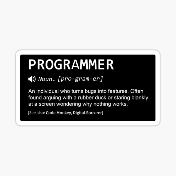 Artikel-Vorschau von PROGRAMMIERER Definition, designt und verkauft von Debug Designs.