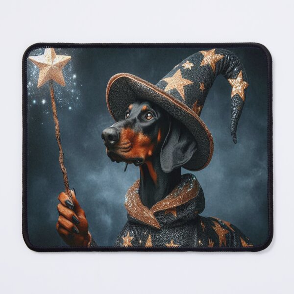 Item preview, Wizard Doberman – Enchanting Doberman in Magical Attire designed and sold by Bogginss.